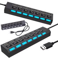 7x USB 2.0 hub port elosztó