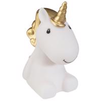 LED-es éjszakai fény, unikornis, fehér-arany - LICORNE - Butopêa